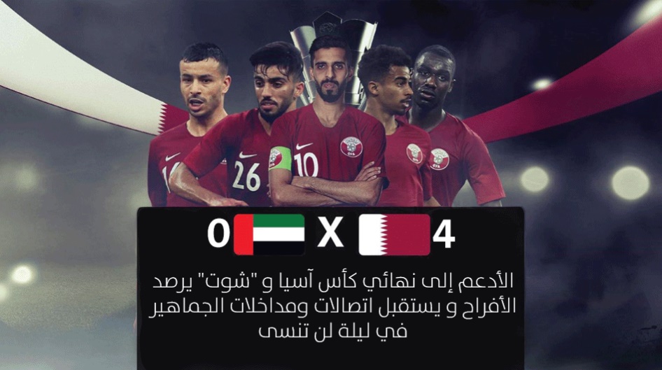 الأدعم إلى نهائي كأس آسيا و "شوت" يرصد الأفراح و يستقبل اتصالات ومداخلات الجماهير في ليلة لن تنسى